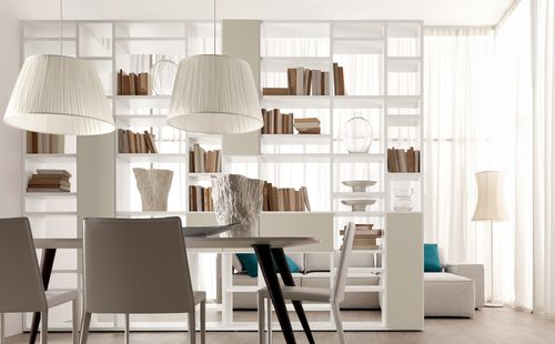 Bibliothèque contemporaine - CITYLIFE 22 - Doimo Cityline - en bois laqué / blanche