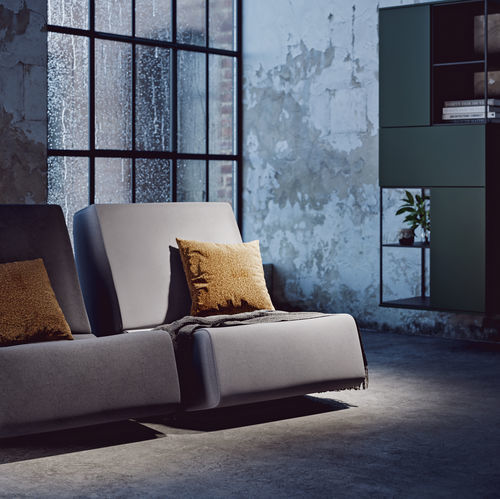 Chauffeuse contemporaine - DONDOLAMI - Doimo Salotti - en tissu / en cuir / en bois