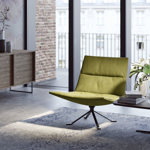 Chauffeuse contemporaine - LOUNGE - Doimo Salotti - en cuir / en contreplaqué / modulable