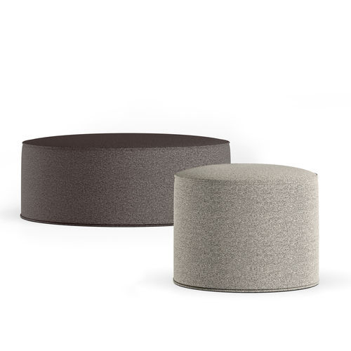 Pouf contemporain - MITOS - Doimo Salotti - en tissu / en cuir / rond