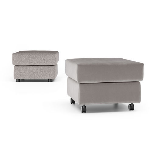 Pouf contemporain - DENIS - Doimo Salotti - en tissu / en cuir / carré
