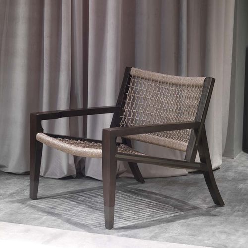 Fauteuil classique - LA1016 - Elledue srl - en corde / en bois massif / à coussins