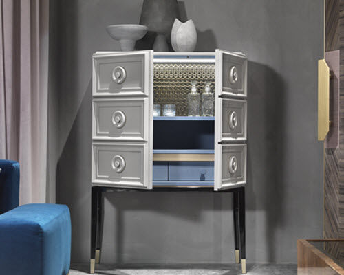 Meuble minibar traditionnel - VIRGILIO  - Elledue srl - en bois laqué / résidentiel