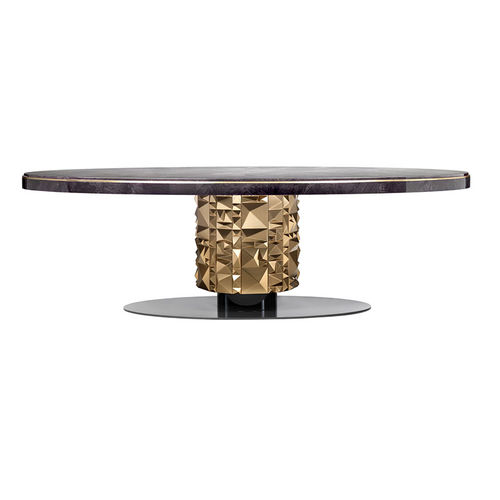 Table à manger classique - ULYSSE T 742  - Elledue srl - en bois / avec piètement en métal / ovale
