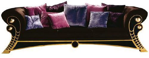Canapé de style - MISOR S 223 - Elledue srl - en tissu / noir / 2 places