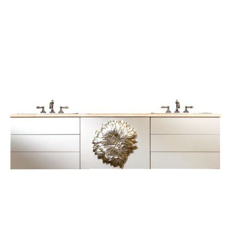 Meuble vasque double - THINK ABOUT FLOWERS AB 303 - Elledue srl - suspendu / en bois / contemporain