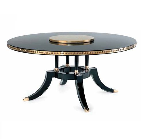 Table à manger classique - CAESAR T 900 - Elledue srl - en bois / avec piètement en bois / ronde