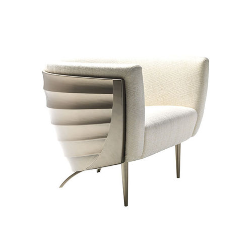 Fauteuil contemporain - AQVILA LA 858 - Elledue srl - en tissu / en métal / blanc