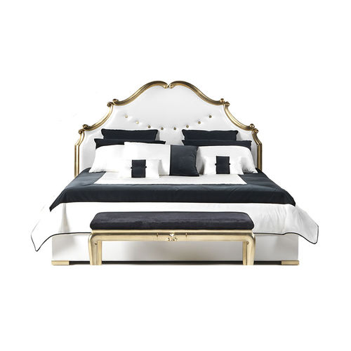 Lit double - THAIS B 411 - Elledue srl - classique / avec tête de lit tapissée / en tissu