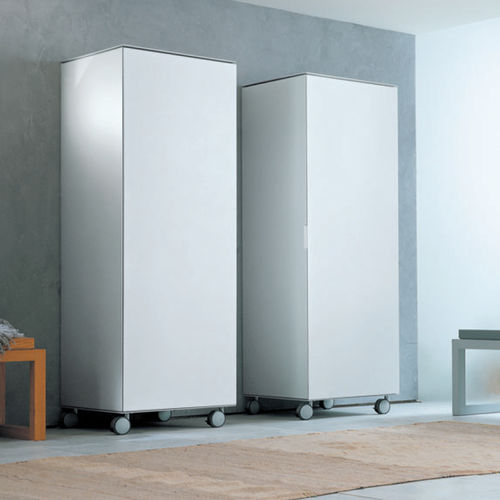 Armoire de classement haute - ROLLERBOX - Emmebi Industria Mobili - en aluminium laqué / à roulettes / contemporaine