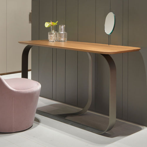 Console contemporaine - CHLOÉ  - Emmebi Industria Mobili - en noyer / avec piètement en métal / rectangulaire