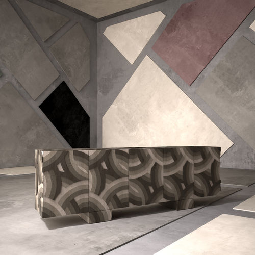 Buffet contemporain - ARCOBALEGNO - Emmemobili - en chêne / en marbre / par Ferruccio Laviani
