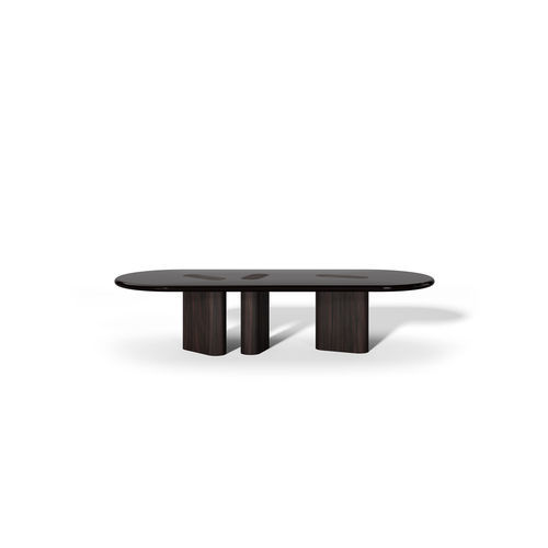Table contemporaine - FATTY - Emmemobili - en chêne / en noyer / en placage de bois