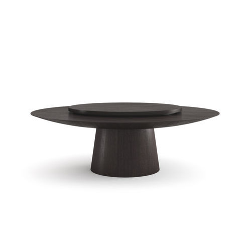 Plateau de table en bois laqué - LAZY SUSAN  - Emmemobili - blanc / noir / marron