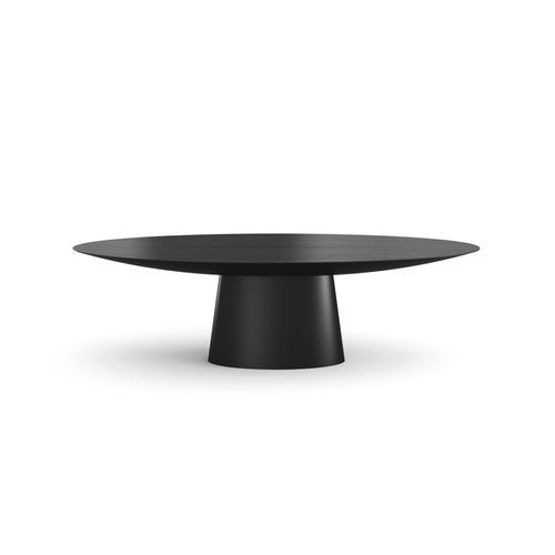 Table contemporaine - UFO - Emmemobili - en placage de bois / en contreplaqué / avec piètement en bois