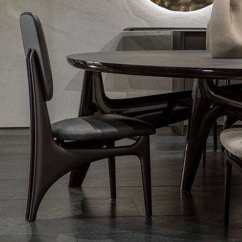 Chaise contemporaine - BELLADONNA - Emmemobili - d'intérieur / en velours / en cuir