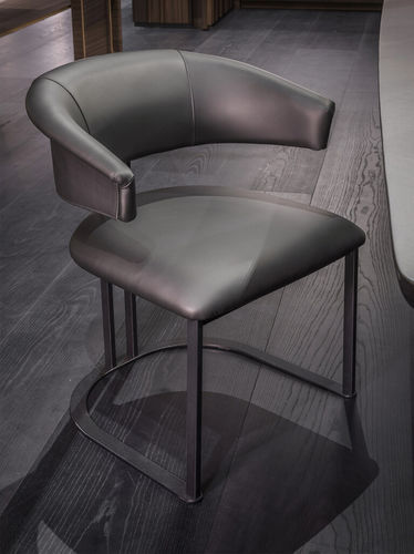Chaise contemporaine - Kyo - Emmemobili - d'intérieur / en velours / en cuir