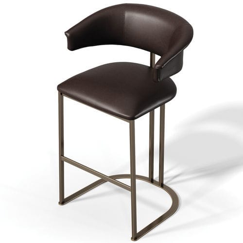 Chaise de bar contemporaine - KYO  - Emmemobili - d'intérieur / en velours / en cuir