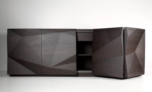 Buffet contemporain - CRASH  - Emmemobili - en bois laqué / en chêne / en cerisier
