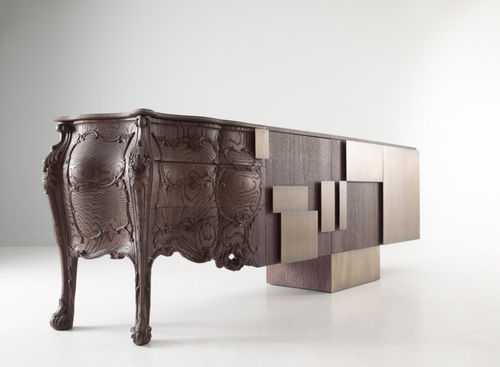 Buffet classique - EVOLUTION  - Emmemobili - en bois laqué / en chêne / en noyer