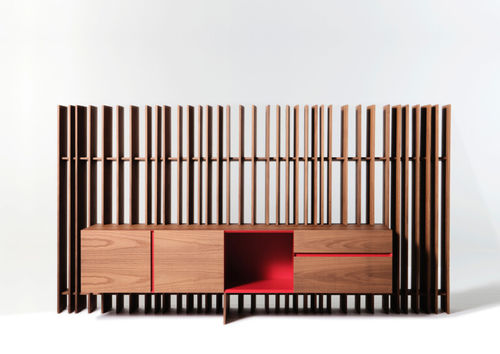 Bibliothèque contemporaine - SIPARIO - Emmemobili - en chêne / en noyer / en cerisier
