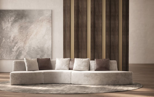 Canapé modulable - DUNE  - Emmemobili - contemporain / en velours / en cuir
