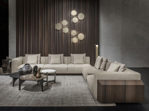 Canapé modulable - HIDEAWAY - Emmemobili - contemporain / en tissu / en cuir