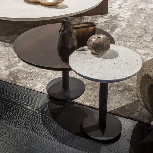 Table d'appoint contemporaine - ANTINOMIA L - Emmemobili - en placage de bois / en bois laqué / en marbre
