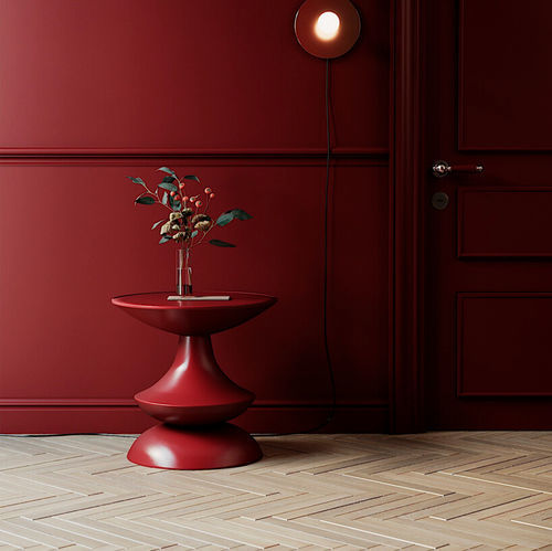 Table d'appoint contemporaine - BIRIGNAO - Emmemobili - en bois massif / en placage de bois / en bois laqué