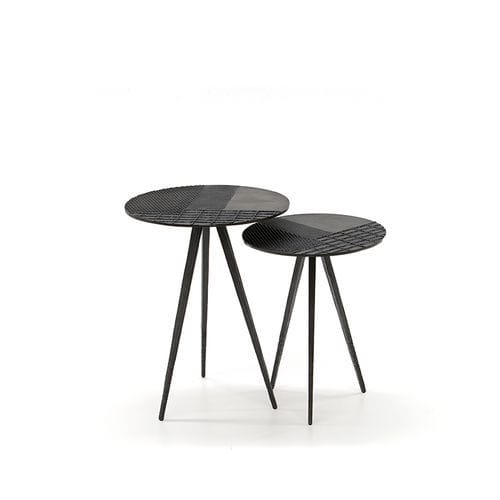 Table d'appoint contemporaine - TOUCH - Emmemobili - en bronze / avec piètement en bronze / ronde
