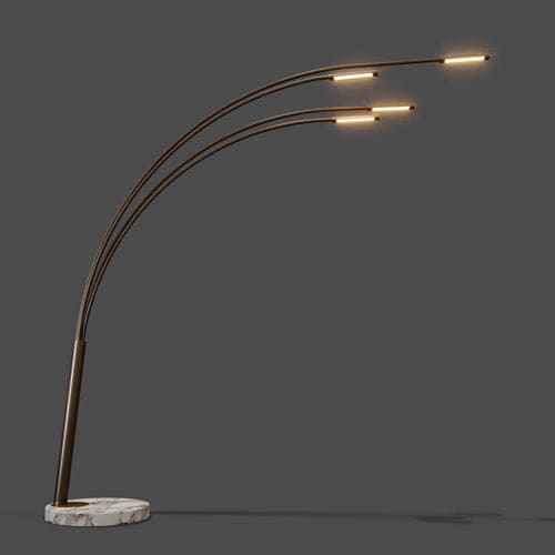 Lampe sur pied - JUNCOS - Emmemobili - en laiton / en marbre / contemporaine