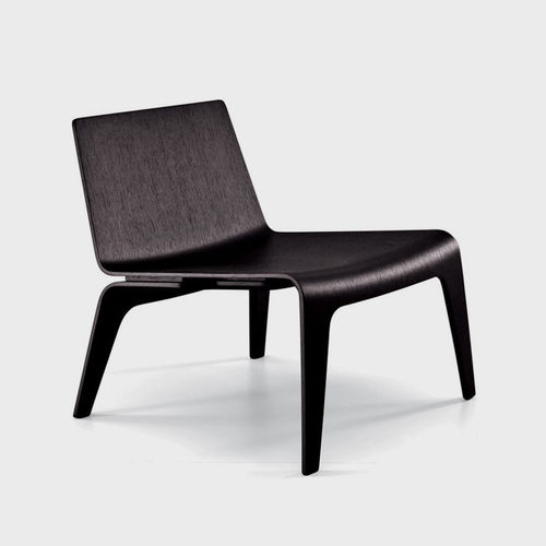 Chauffeuse contemporaine - COUPE'  - Emmemobili - en cuir / en contreplaqué / en chêne