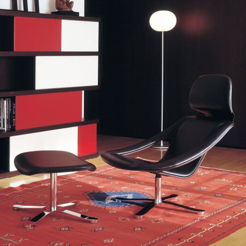 Fauteuil contemporain - WAIMEA - Emmemobili - en cuir / en chêne / en contreplaqué