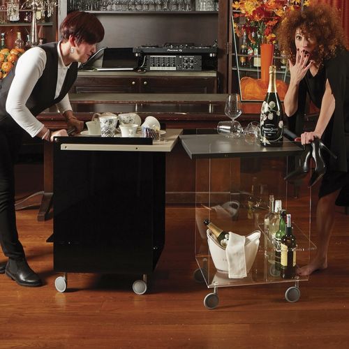 Chariot de service - AMBROGIO - Emporium - professionnel / en méthacrylate / en bois