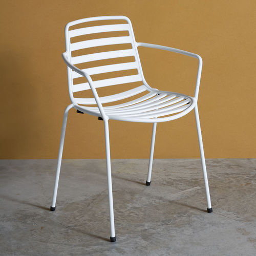 Chaise contemporaine - STREET  - Enea - d'extérieur / en textile résistant à l'eau / en acier laqué