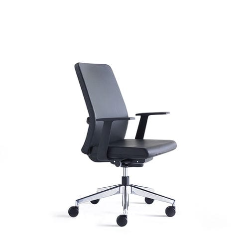 Chaise de bureau contemporaine - MOVADO  - Enea - d'intérieur / en tissu / avec piètement en aluminium laqué
