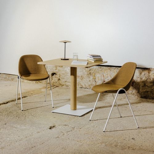 Table bistrot contemporaine - Taber  - Enea - en HPL / en chêne / en Fenix NTM®