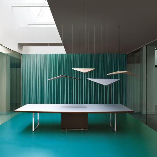 Panneau d'absorption acoustique suspendu - KITE - ESTEL - en aluminium / en polyuréthane / rectangulaire