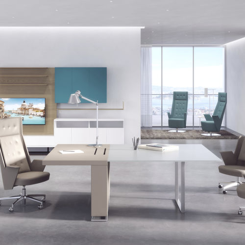 Bureau de direction - DECK - ESTEL - sur pied / de 2 à 4 personnes / multiplace