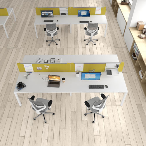 Bureau pour open space - ASTERISCO APP - ESTEL - contemporain / en placage de bois / en mélaminé