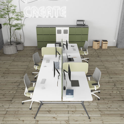 Bureau pour open space - P016 - ESTEL - contemporain / en MDF / en stratifié