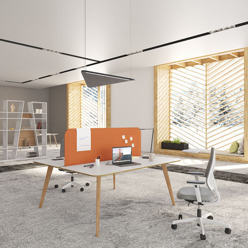 Bureau pour open space - P45 - ESTEL - contemporain / en chêne / en MDF