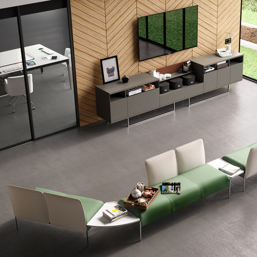 Banquette modulable - DOLLY - ESTEL - contemporaine / en tissu / en cuir