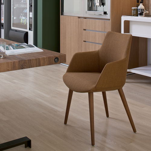 Chaise visiteur contemporaine - DIVINA - ESTEL - d'intérieur / en tissu / en cuir