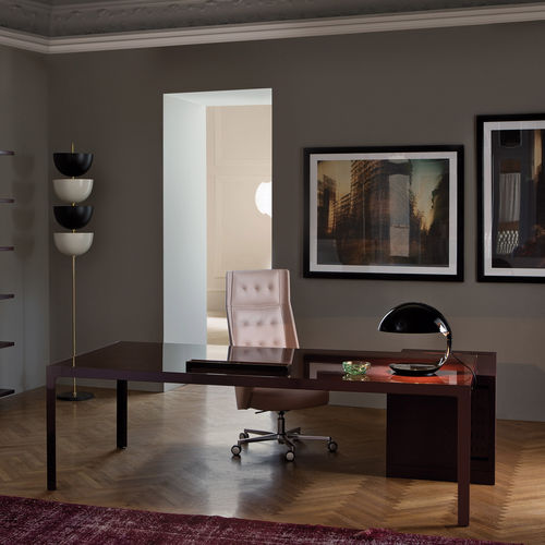 Fauteuil de direction contemporain - EMBRASSE - ESTEL - en cuir / en tissu / en bois