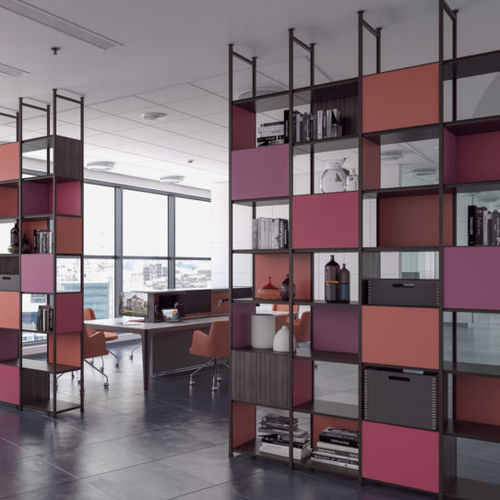 Bibliothèque modulable - LIBRA - ESTEL - murale / contemporaine / pour bureau