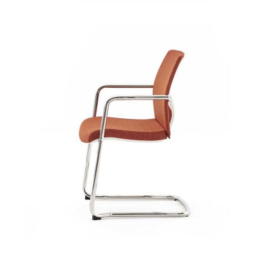 Fauteuil de bureau contemporain - EASY B - ESTEL - en tissu / en métal chromé / tapissé