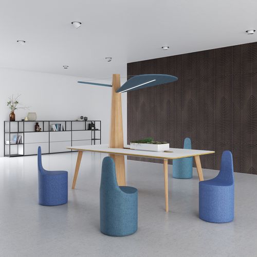 Chaise visiteur contemporaine - LANDSCAPE - ESTEL - d'intérieur / en tissu / en cuir