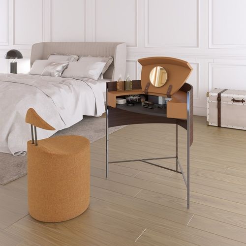 Pouf contemporain - LANDSCAPE UP - ESTEL - en tissu / en polyuréthane / rond