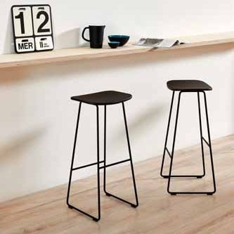 Tabouret de bar contemporain - LIGHT  - ESTEL - en nylon / avec piètement en métal / luge